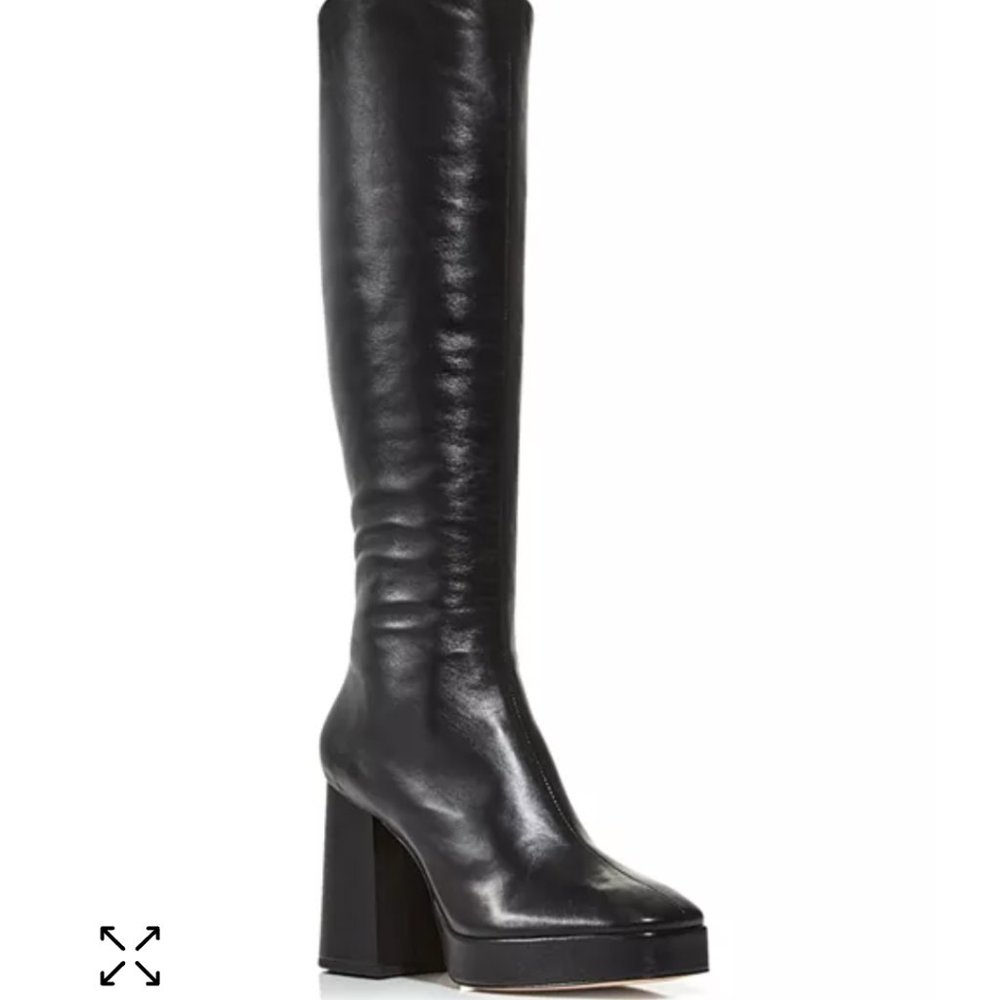 Schutz Colira Knee High Black Leather Boots sz 9